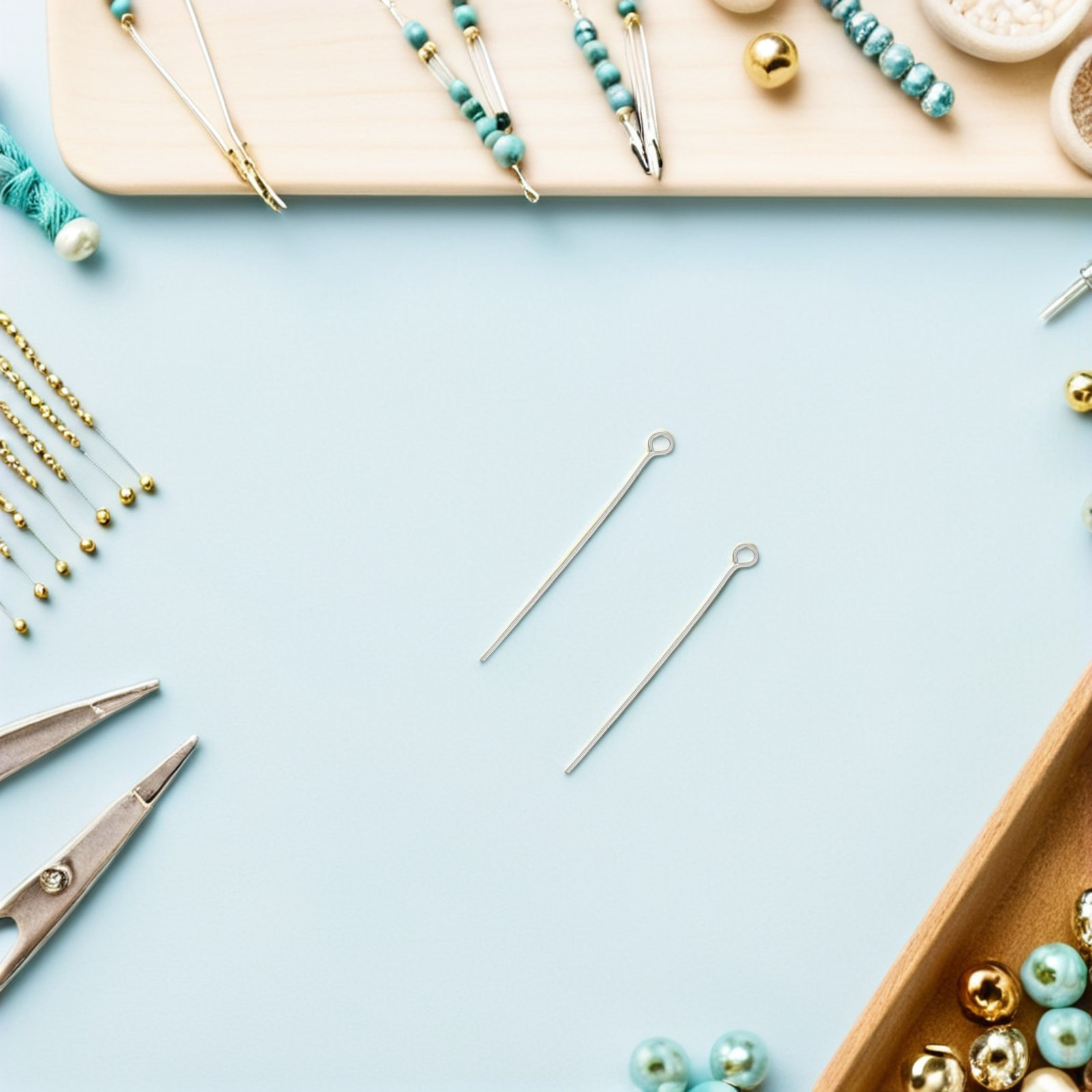 Jewelry Making Silver - 300 Pezzi di Perni con Occhiello