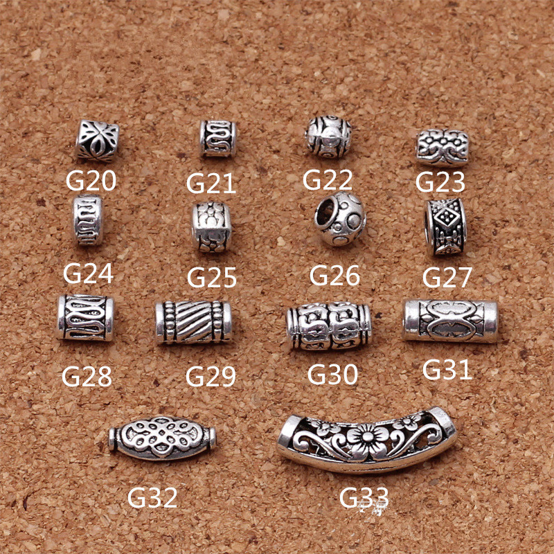 Lobster Clasp Silver - 20 Pz/lotto Argento Antico Tibetano Intagliato