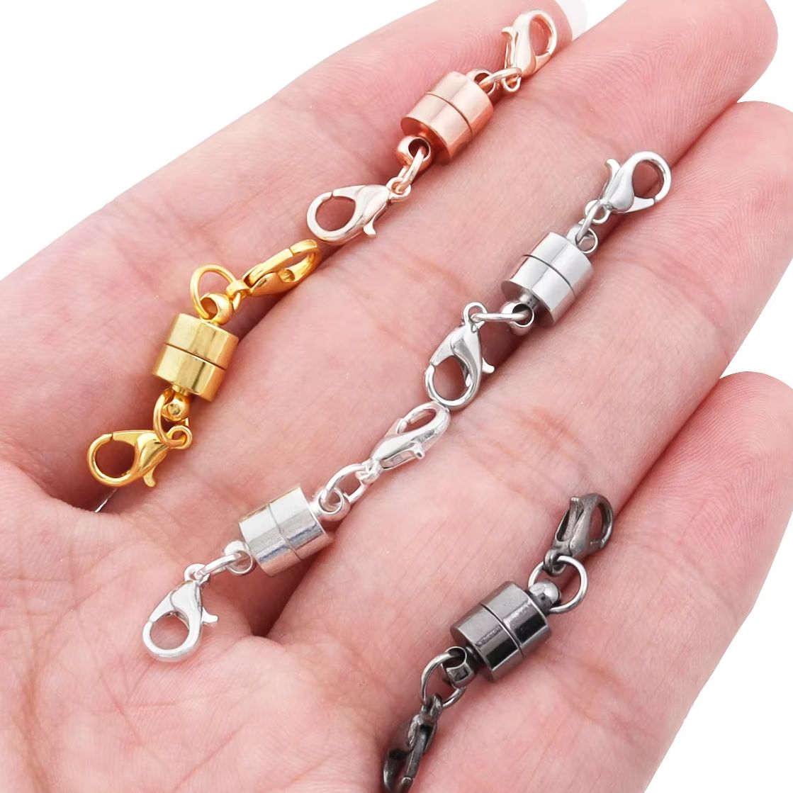 Jewelry Making Brass - 5 set/lotto chiusure magnetiche con chiusure