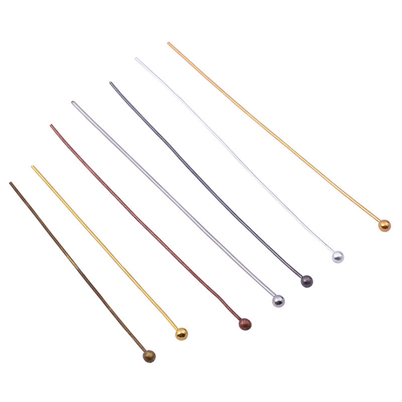 Jewelry Making Silver - 200 pz/lotto Perni a testa sferica