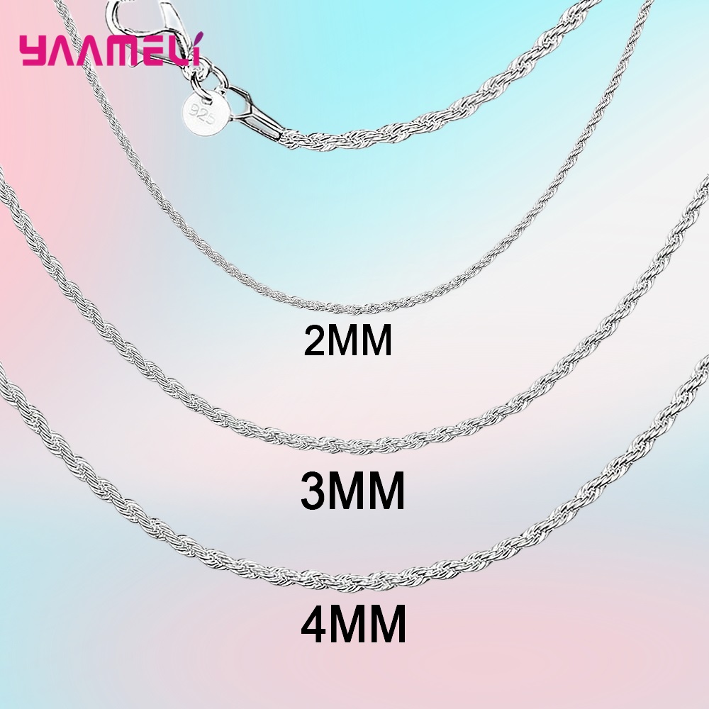 Lobster Clasp Silver - Vendita superiore vera pura collana in