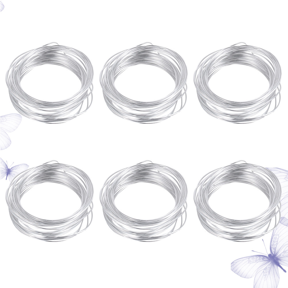 Jewelry Making Silver - 6 Rotoli di Filo di Alluminio
