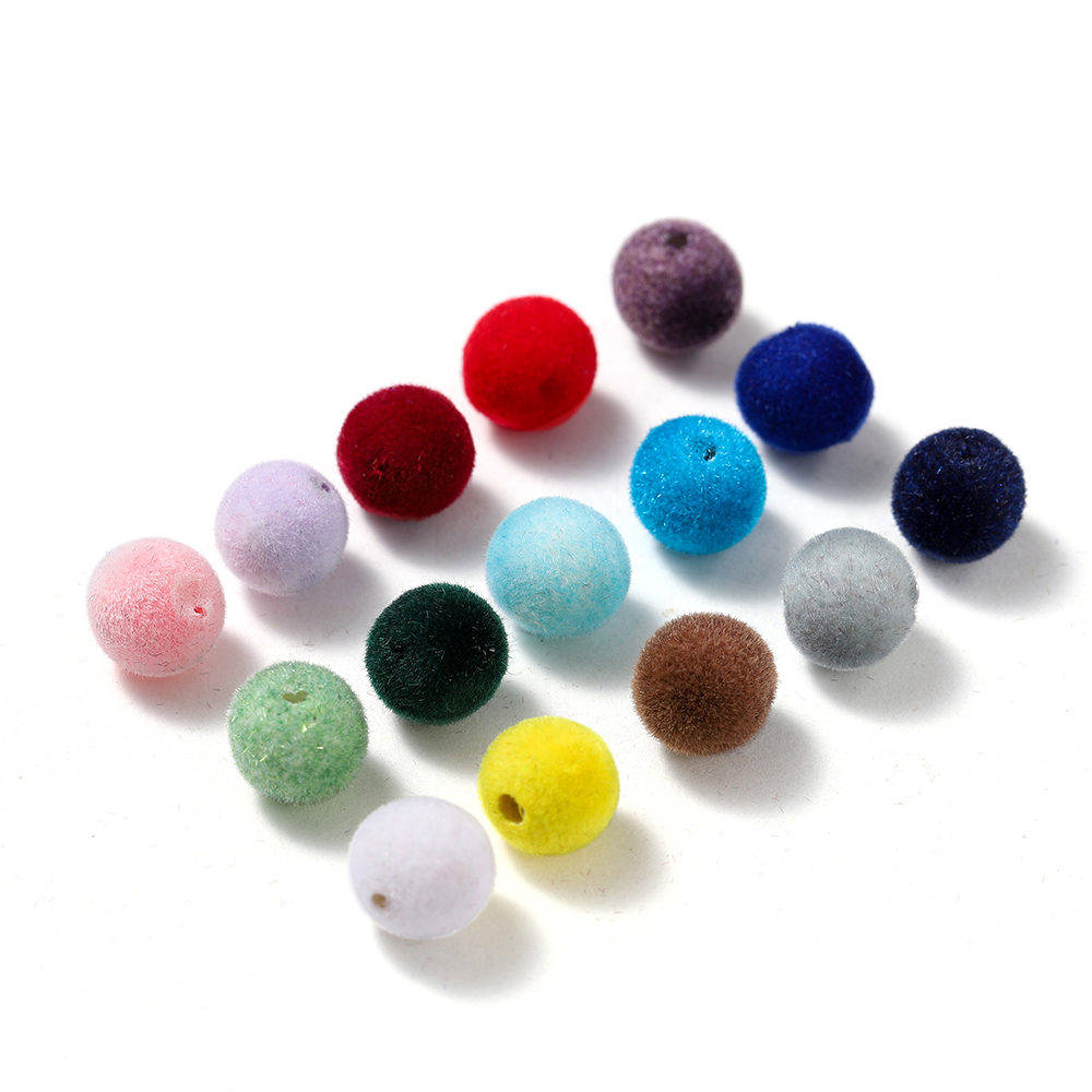 Bead Mat Velvet - 30 pz 8/10mm colorato acrilico floccaggio