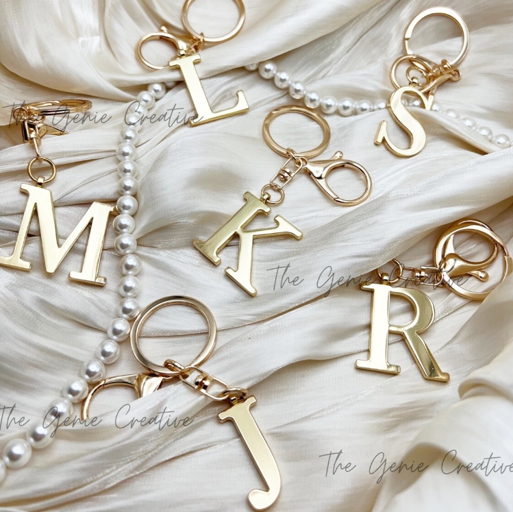 Lobster Clasp Silver - Portachiavi in acciaio inossidabile con iniziale