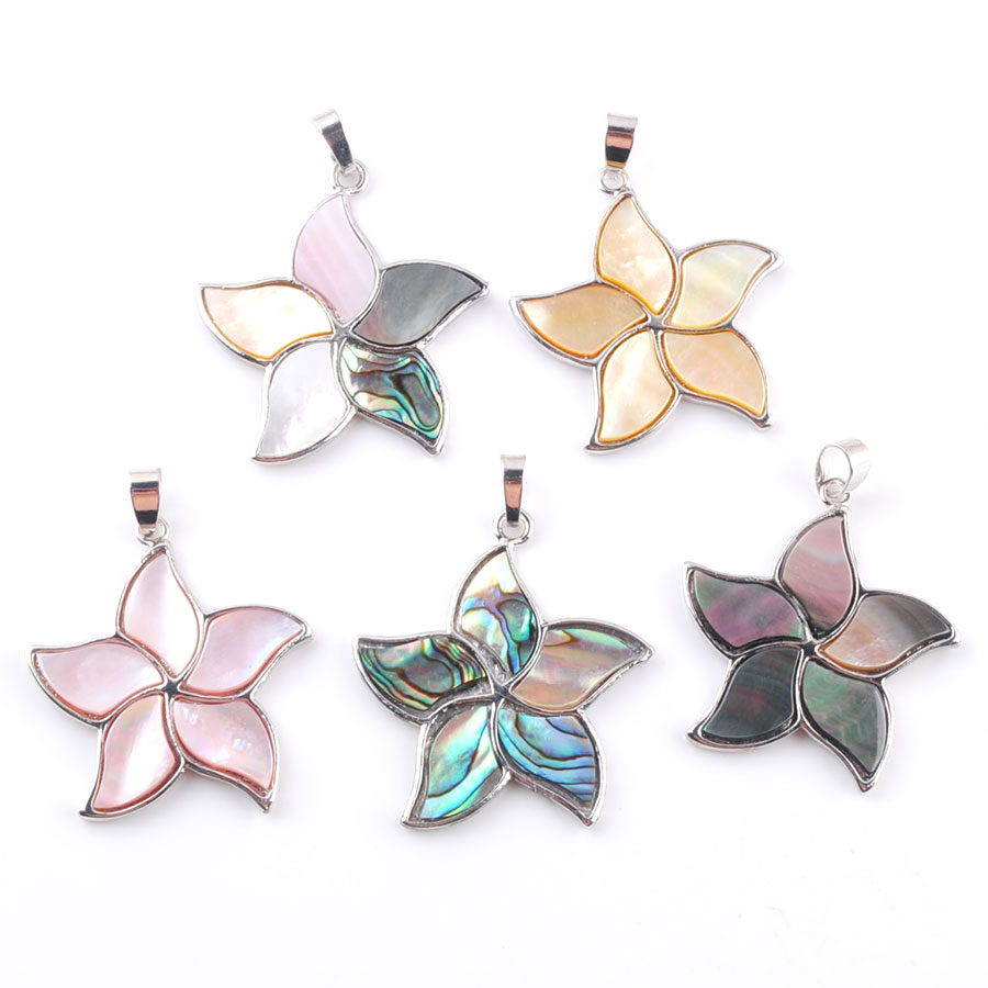 Jewelry Making New Zealand - 5 pendenti con fiori di conchiglia