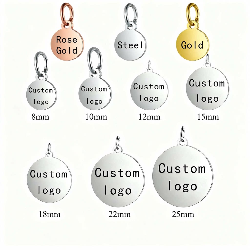 Making Custom Jewelry - 30 Pezzi Etichette Personalizzate in Acciaio