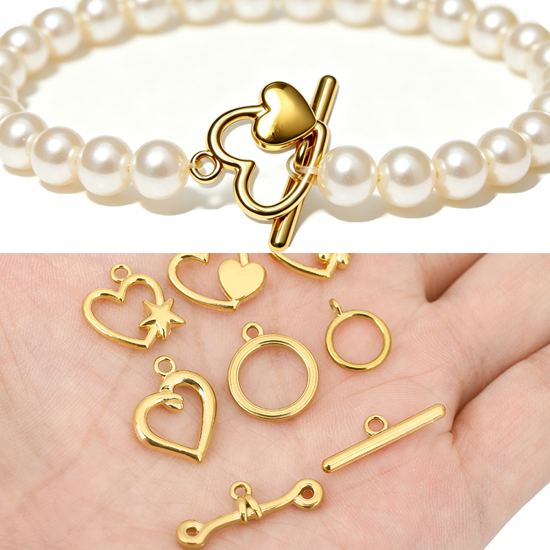 Jewelry Making Brass - 5 set di chiusure a T
