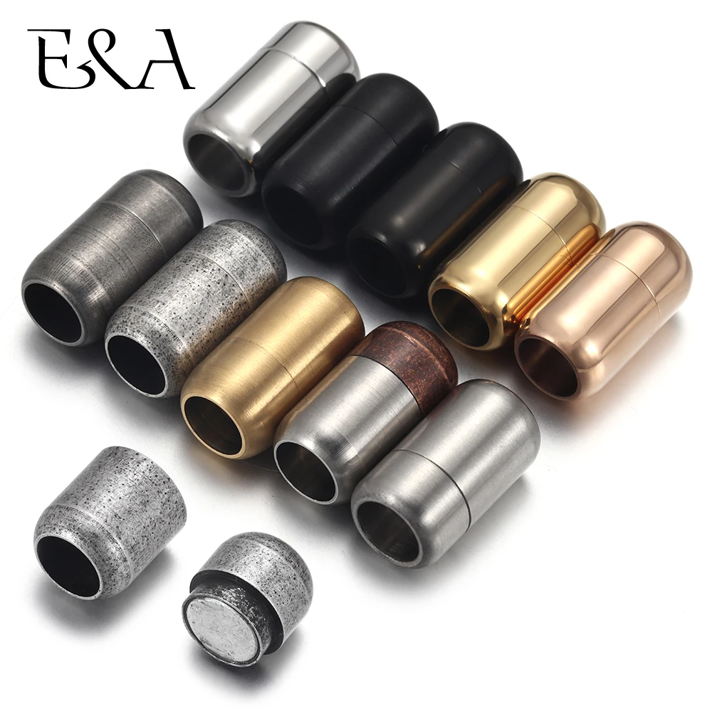 Jewelry Making Brass - Chiusure magnetiche rotonde in acciaio inossidabile