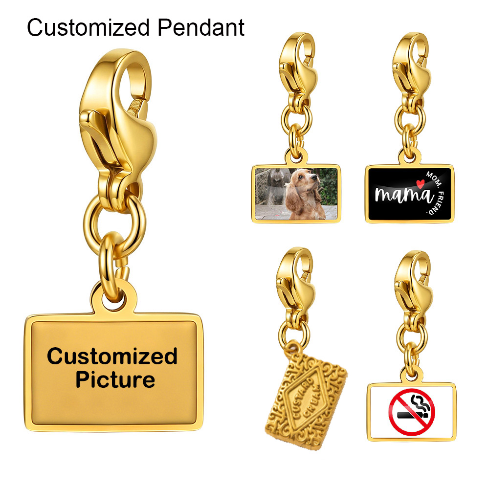 Making Custom Jewelry - Ciondolo Personalizzato Fashion Square con Immagine,