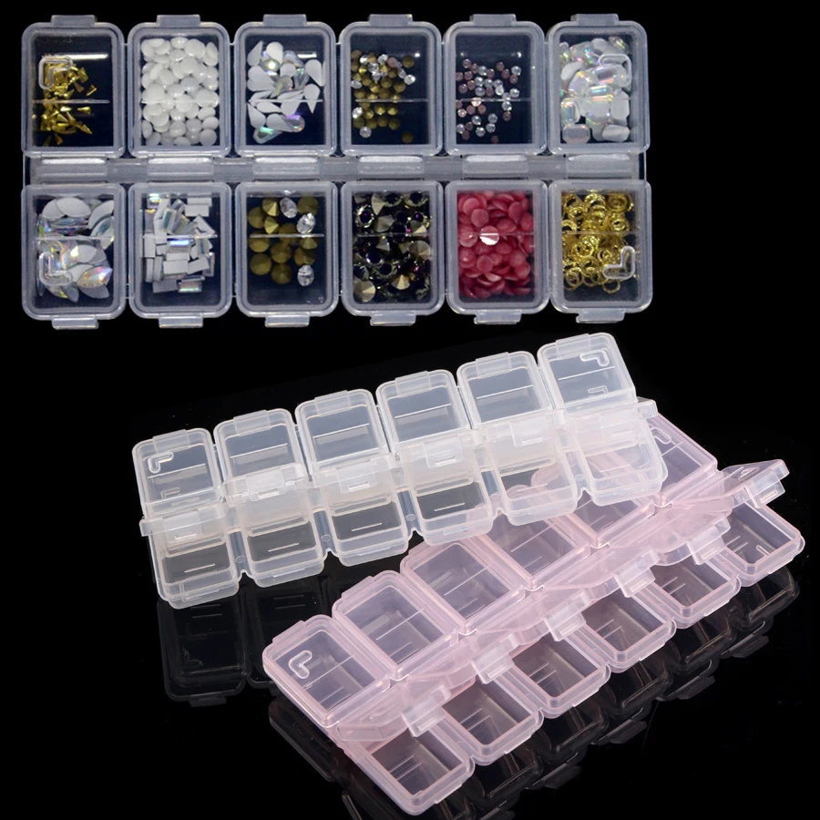 Bead Organizer Tray - Contenitore Organizzatore in Plastica con 12