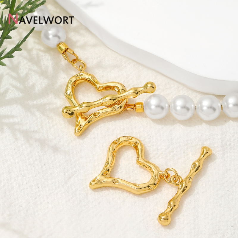 Jewelry Making Brass - Connettori a Forma di Cuore Placcati