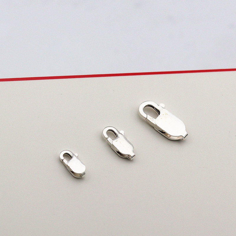 Lobster Clasp Silver - Solido argento sterling 925 Chiusura Aragosta
