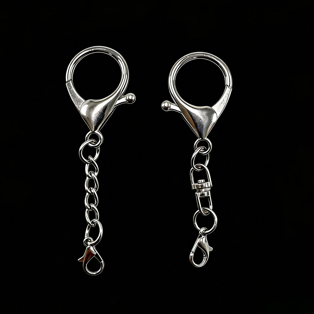 Lobster Clasp Silver - 10 Pezzi Moschettone Grande Color Argento