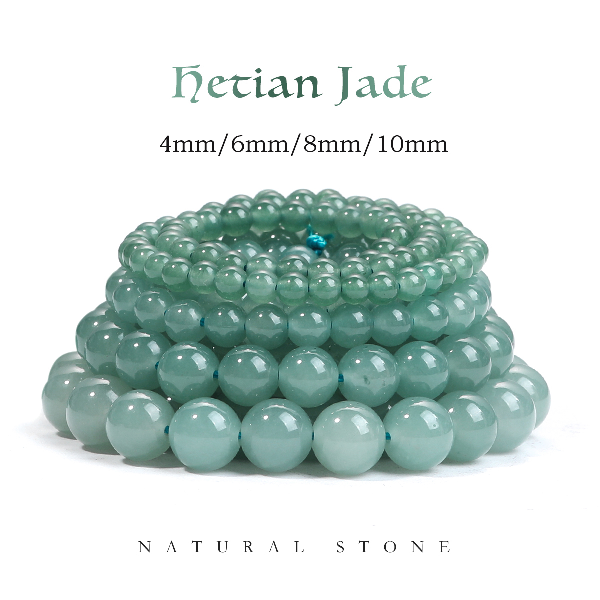 Jewelry Making Light - SHIJIWLS Azzurro Hetian Perline di Giada