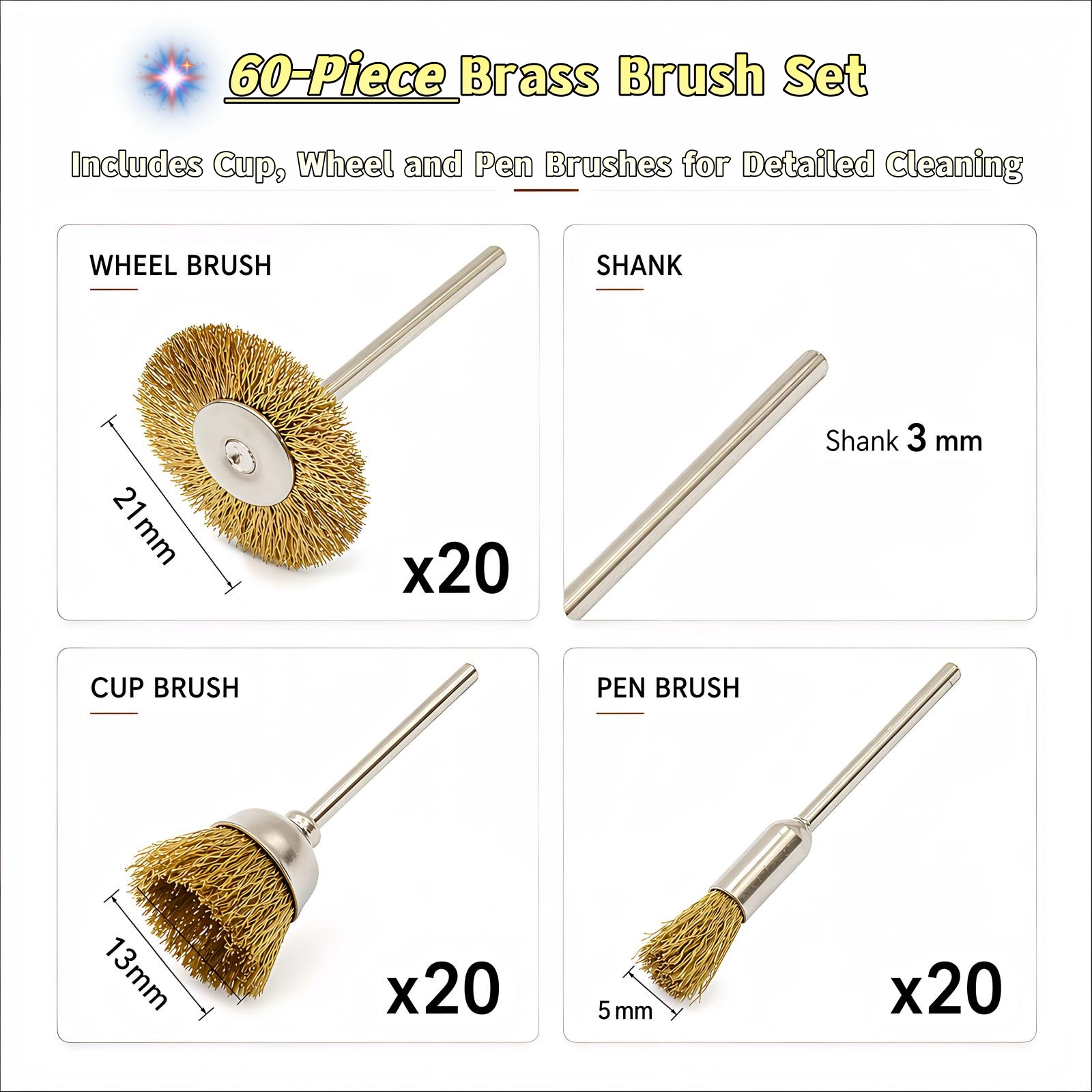 Set di 60 Spazzole in Ottone p - Jewelry Making Brass recensione e prezzo