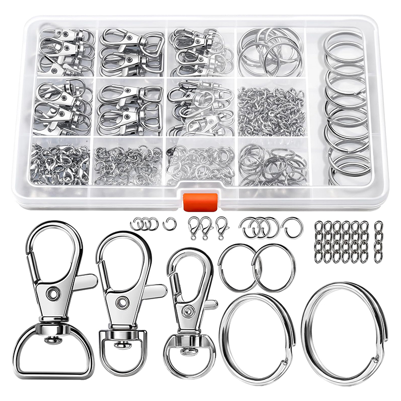 265PCS Kit portachiavi in meta - Lobster Clasp Silver recensione e prezzo