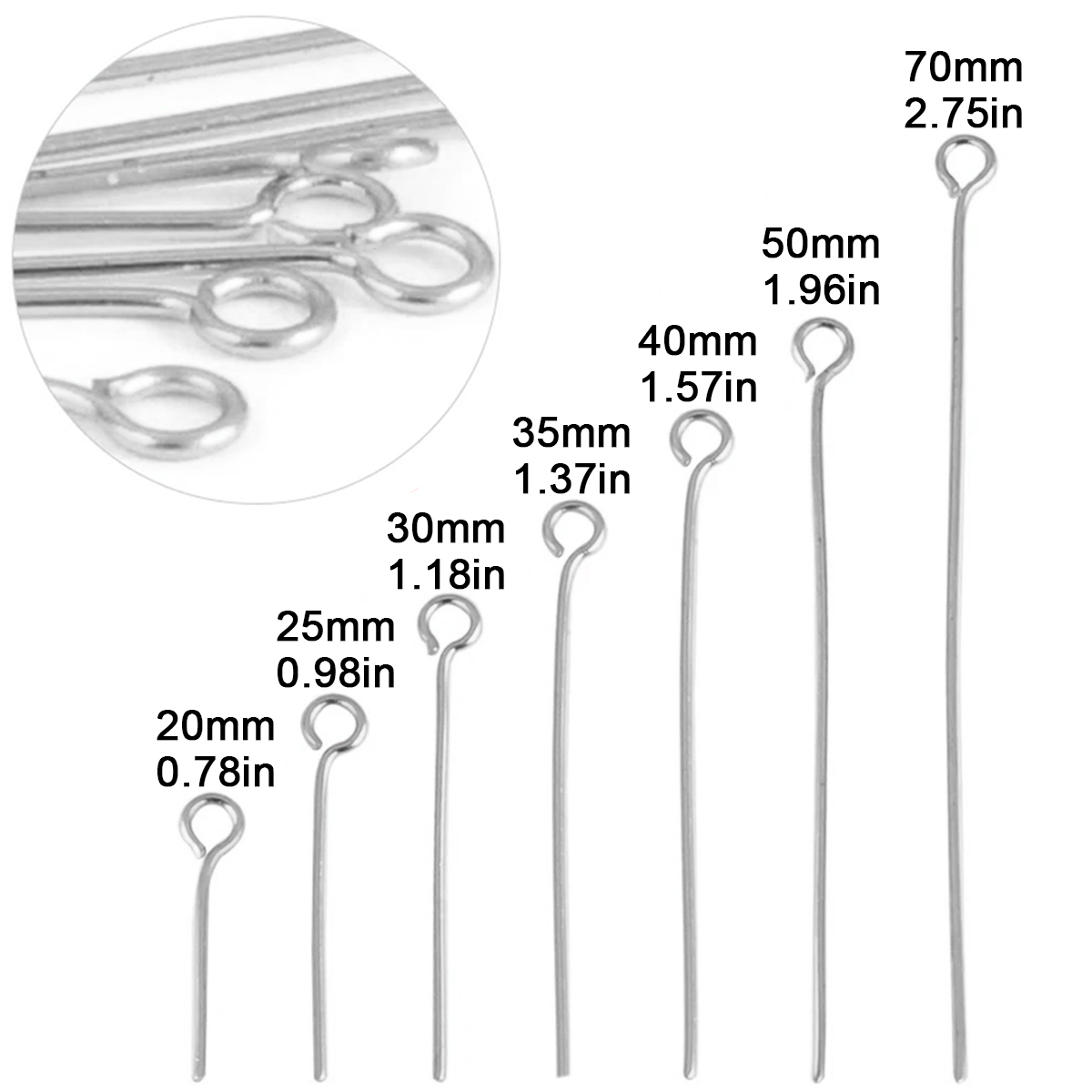 100 Pezzi/Lotto Perni a Occhio - Jewelry Making Head Pins recensione e prezzo