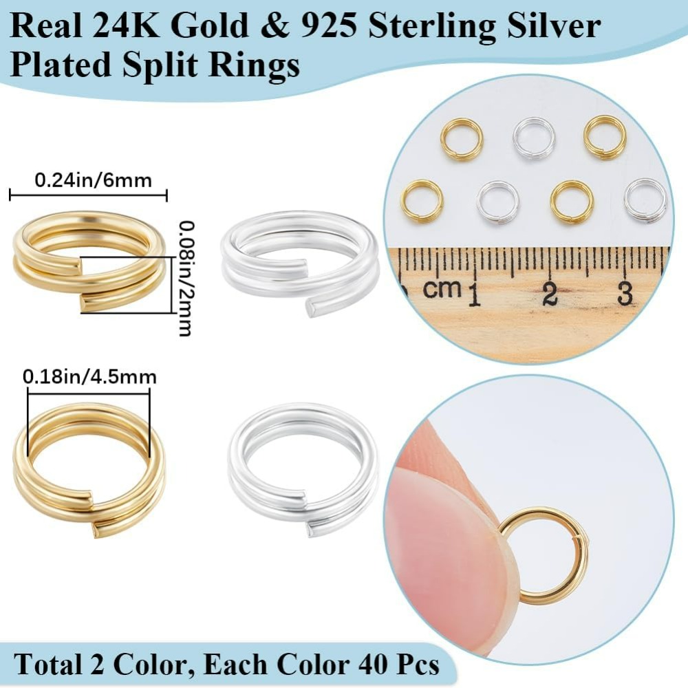 1 scatola da 80 pezzi Anello d - Jewelry Making Silver recensione e prezzo