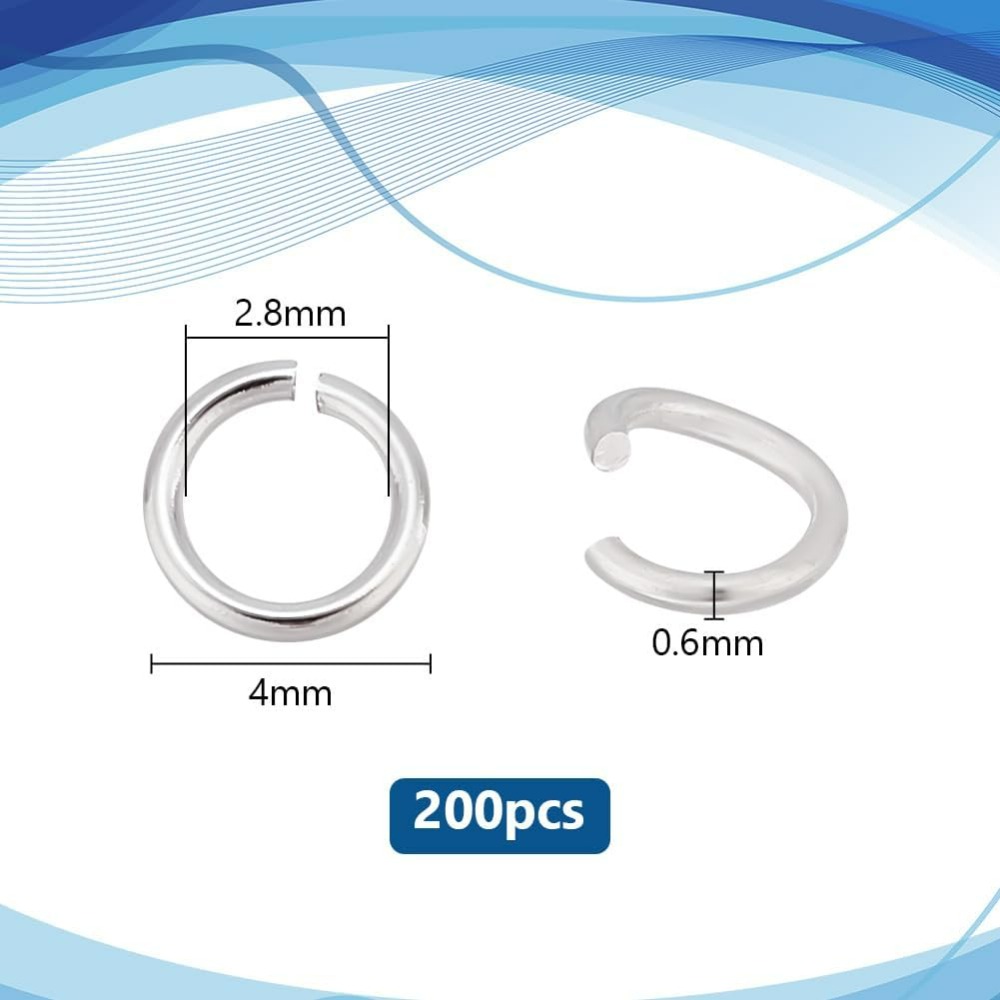 200 pz 925 Sterling Silver Pla - Jewelry Making Silver recensione e prezzo