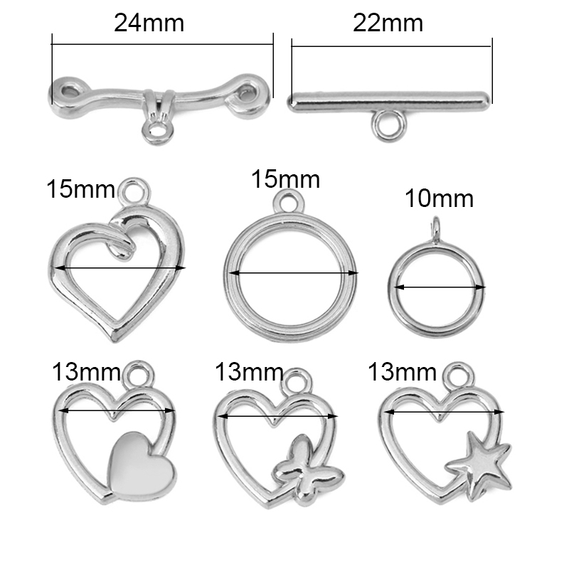 5 set di chiusure a T in accia - Jewelry Making Brass recensione e prezzo